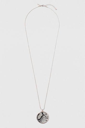 Topshop Snake Inlay Pendant Necklace