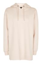 Topshop Petite Raw Hem Longline Hoodie