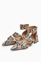 Topshop Alana Snake Buckle Point Shoes