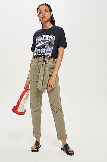 Topshop Popper Utility Cargo Trousers