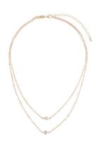 Topshop Multirow Chain And Facet Necklace