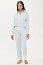 Topshop Textured Striped Trousers