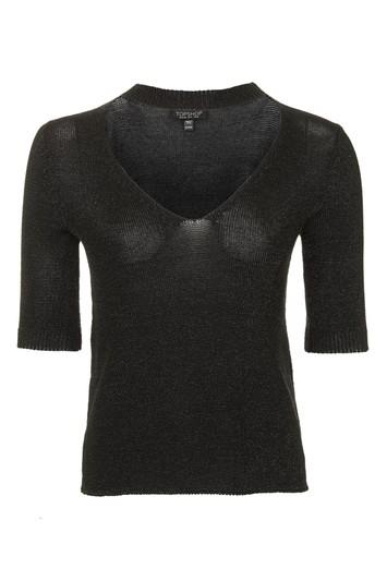 Topshop Metal Yarn Choker T-shirt
