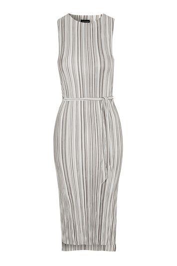 Topshop Striped Pleat Tank Dress