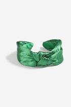 Topshop *green Satin Knot Headband