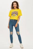 Topshop Petite Authentic Blue Ripped Jeans
