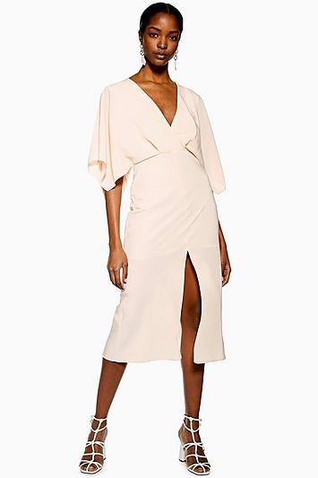 Topshop Batwing V-neck Midi Dress