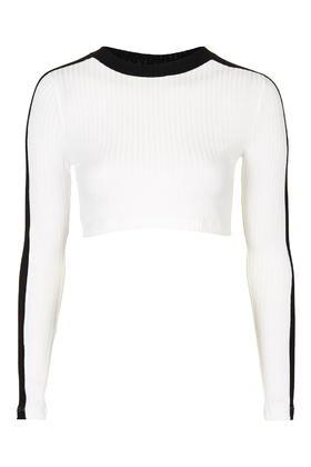 Topshop Colour Block Long Sleeve Top