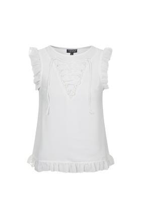 Topshop Victorian Lace-up Shell Top