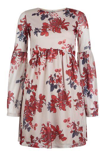 Topshop *bell Sleeve Smock Dress