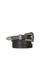 Topshop Western Detail Leather-look Belt