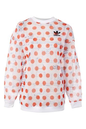 Topshop Osaka Spotted Sweatshirt By Adidas Originals