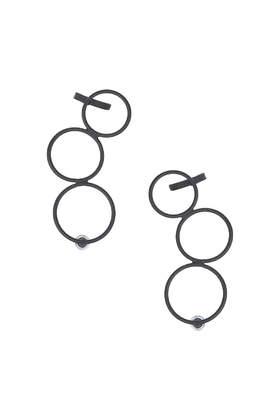 Topshop Black Circles Double Ear Cuff
