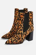 Topshop Harrison Leopard High Heel Ankle Boots