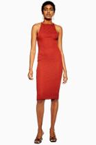 Topshop Halter Neck Midi Dress