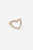 Topshop Heart Stone Ring