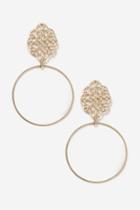 Topshop Filigree Hoop Drop Earrings