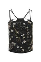 Topshop Star Embroidered Crop Camisole Top