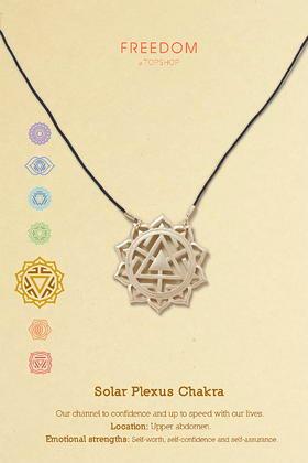 Topshop Solar Plexus Chakra Ditsy Necklace
