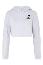 Topshop Petite 'promises' Cropped Hoodie