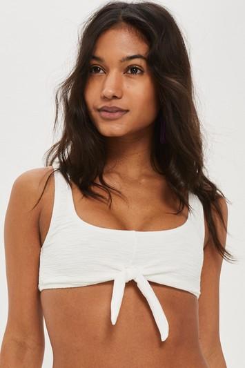 Topshop Tie Front Bikini Top