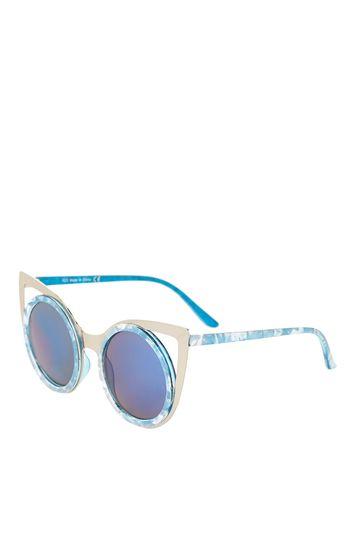 Topshop Kooky Oversized Round Sunglasses