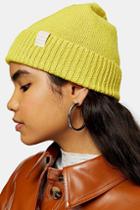 Topshop Considered Yellow Recycled Polyester Beanie
