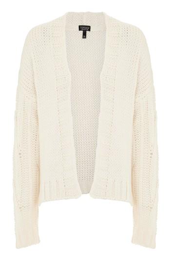 Topshop Petite Plait Detail Cardigan
