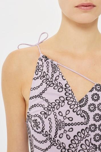 Topshop *cleary Asymmetric Hem Dress By Unique
