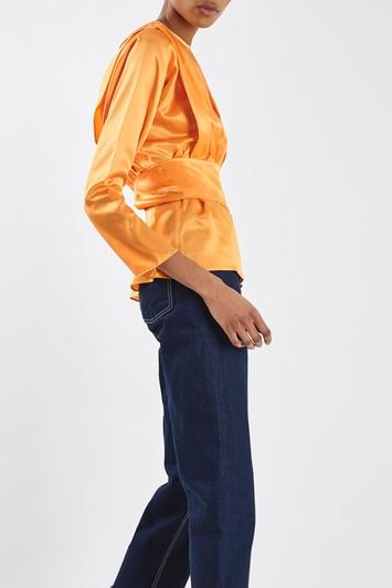 Topshop 80's Satin Blouse By Boutique