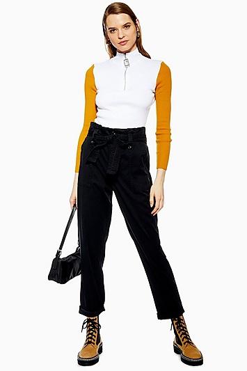 Topshop Petite Paperbag Utility Cargo Trousers