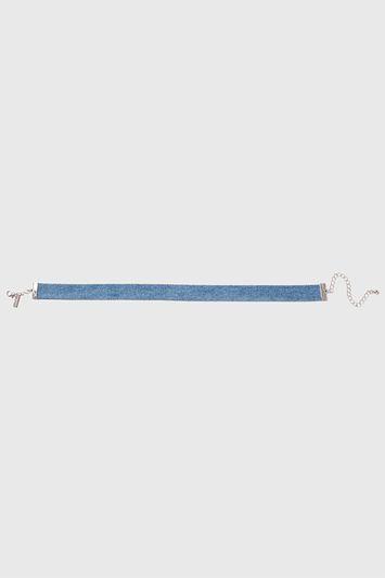 Topshop Denim Choker Necklace