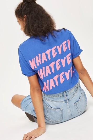Topshop 'whatever' Slogan T-shirt