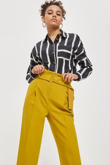 Topshop Belted Tapered Pants