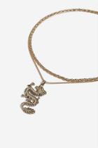 Topshop *dragon Multirow Necklace