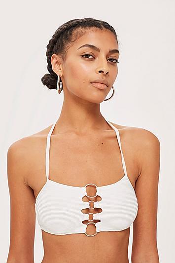 Topshop High Neck Ring Bikini Top