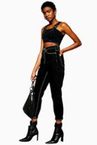 Topshop Neon Stitch Mom Jeans