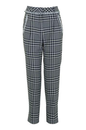 Topshop Check Tapered Peg Trousers