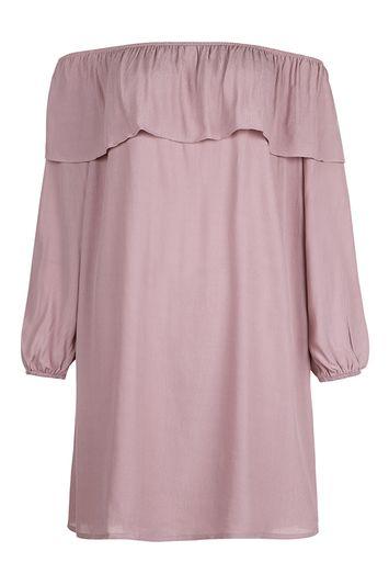 Topshop *bardot Overlay Dress By Glamorous