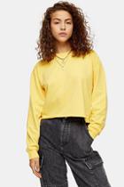 Topshop Mustard Loopback Sweatshirt