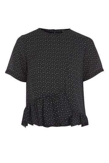 Topshop Star Frill Hem Top