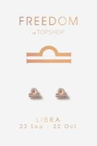 Topshop Libra Symbol Stud Earrings