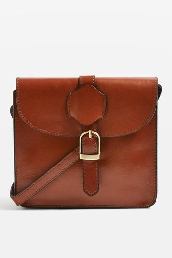 Topshop Matilda Leather Mini Boxy Cross Body Bag