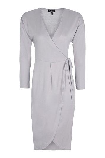 Topshop Wrap Batwing Midi Dress