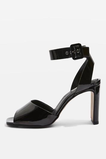 Topshop Roux Square Peep Toe Patent Shoes