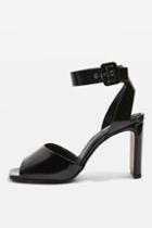 Topshop Roux Square Peep Toe Patent Shoes