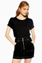Topshop Petite Neat Crew T-shirt