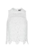 Topshop Tall Lace Panel Shell Top