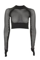 Topshop Fishnet Seamless Crop