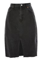 Topshop Petite Denim Midi Skirt